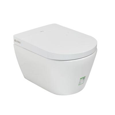 China Home Bathroom One Piece Automatic Operation Decoration Ceramic Intelligent Wall Hung Toilet for sale