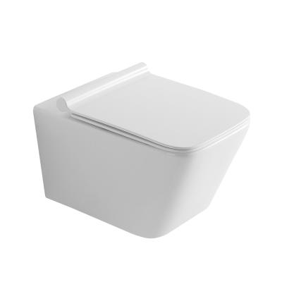 China Modern Design Compact Bathroom Ware P Trap One Piece Ceramic Rimless Toilet for sale