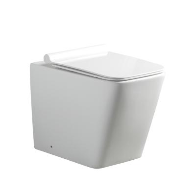 China Home Hotel Design Double Flush White Ceramic System Bathroom Modern Sleek Edged Western Toilet for sale