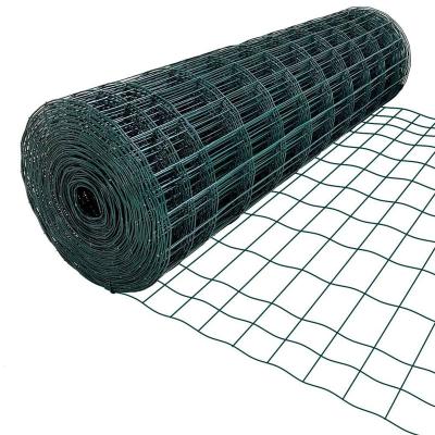 China High Quality Welded 1 Inch Black Color PVC Galvanized Welded Fencing Net Iron Wire Mesh for sale