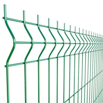 China Durable Dark Green Power Coated Easily Assembled Garden PVC 3D Welded Wire Mesh Security Fence Panels for sale