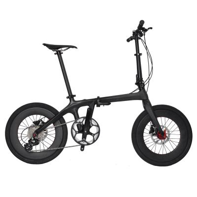 China Folding Bike 20 In Full Carbon Bike Shiman0 Foldable Disc Frame Crankset Fork Wheels Anvil UD Matt BSA for sale