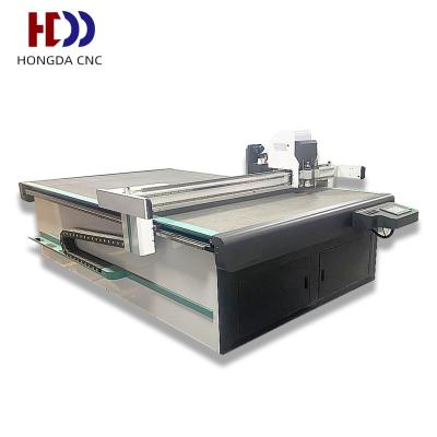 China New Semi Automatic CNC Slitter Knife Vibrating Oscillating Tangential Knife Cutting Machine 1625 For Cloth Leather Cloth for sale