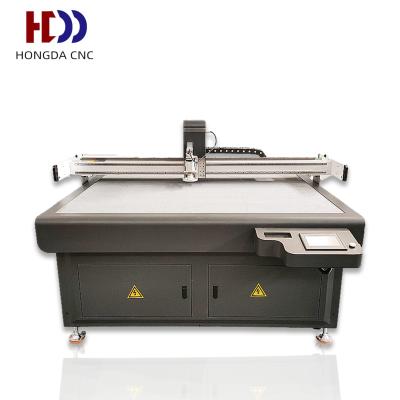 China HONGDA Vacuum Table Digital Rotary Knife Semi Automatic Oscillating CNC Multi Layers 10 Work Cloth Textile Fabric Cutting Machine for sale