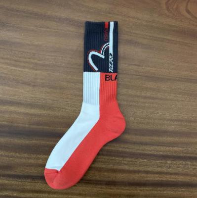 China Hot Manufacturer Direct Sale Personality Hip Hop Street Style Breathable Custom Letter Socks Logo Ribbed Socks for sale