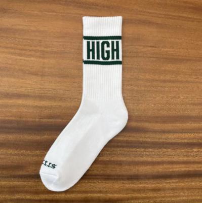 China Custom scrambled socks men's cotton sports socks low MOQ fashion long breathable custom thick socks high quality custom logo for sale