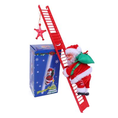 China Chirstmas Decor Direct Selling Kids Toys Christmas Santa Toy Climb The Ladder Electric Christmas Decor for sale