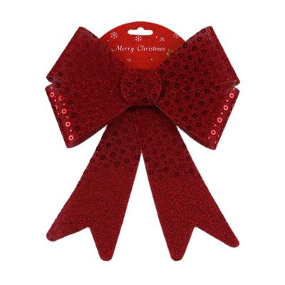 China Christmas Decoration Pendant 2021 New Christmas Ribbon Bow Red Christmas Bows for sale