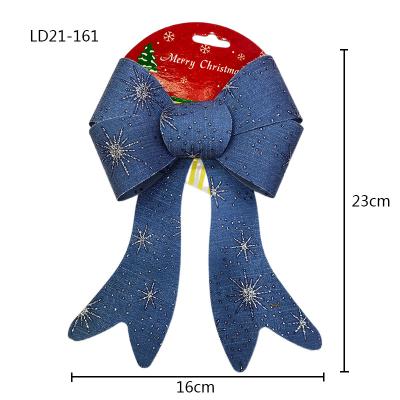 China High Quality Natural Christmas Burlap Garland Ribbon Bow Hanging Christmas Decoration For Party Decoration for sale