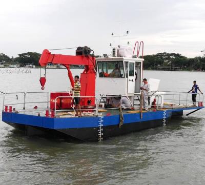 China Multi-Function Customized Tug Boat For Sale With Hydraulic Crane For Dredger for sale