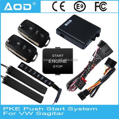 China Keyless Remote Starter Auto Door Lock Vanish Top Remote Start PKE Car Alarm For VW Sagitar 2013 High Equipped for sale