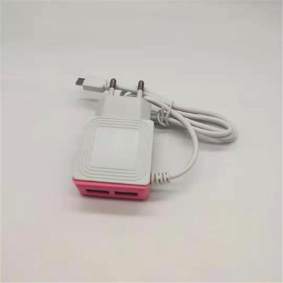 China Mobile Phone Charging Dual USB V Interface Home Charger 8 Cable Power Adapter for sale