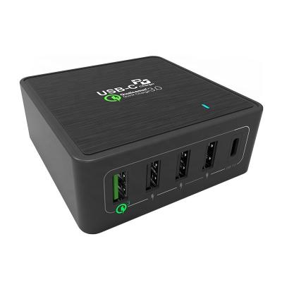 China PD QC3.0 Wall Charger Multiport Usb Video Game Player Port Type C Quick Charge 60W 5 USB Charger for sale