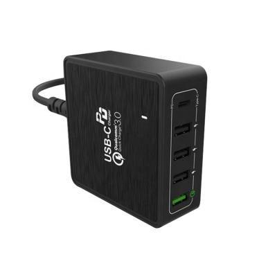 China Video Game Player High Tech 5 USB Left Multi Charger With 60W QC3.0 Charger Palladium Mode 5-Port Desktop Fast Charging Station for sale