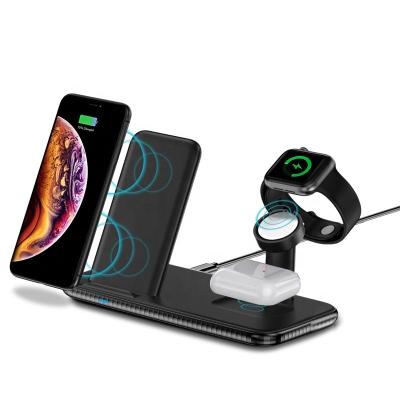 China 15w Qi MOBILE PHONE Bestselling Portable Power Charging Station 3 in 1 Wireless Phone Charger Radio for Iphone for Airpods for sale