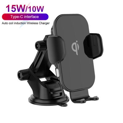 China With Blue AI Voice FM Transmitter Tooth Car Radio 10w Auto Fix Charger For Iphone Xs For Huawei Qi Wireless Charger Car Phone Holder for sale