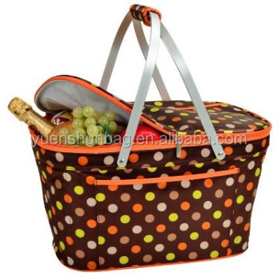 China Tote Large Size Family Picnic Basket, Collapsible Picnic Basket Cooler Carrier, Cooler Bag Insulated (Free Sample) for sale