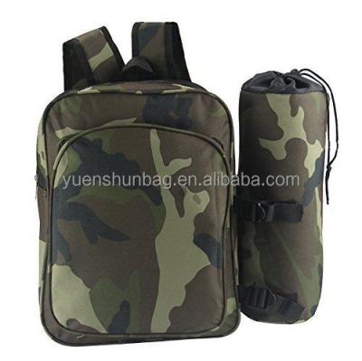 China Military Tote Insulated Cooler Backpack Food Picnic Lunch Bag With Water Bottle for sale