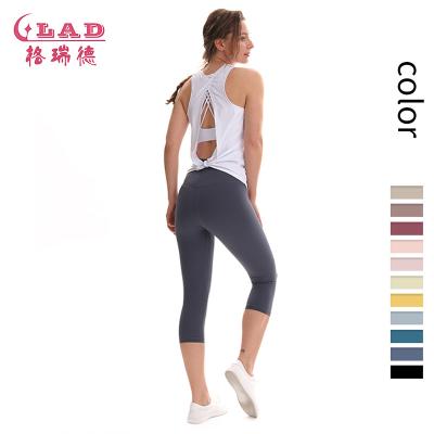 China Wholesale Breathable Nylon Waist High Hip Women Gym Sports Fitness Yoga Lifting Pants With Pocket for sale