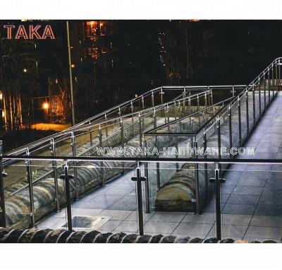 China Stainless steel balustrade systems with tempered glass TAKA-0102 for sale