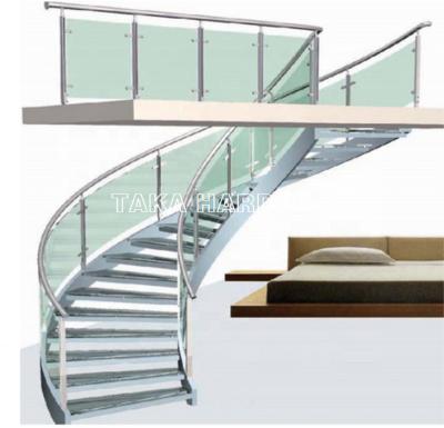 China Stainless steel stair fencing /Sprial stair /glass stair for sale