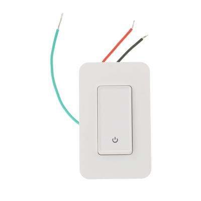 China Simple Bedroom Wifi Lamp Switch Google Home Lamp Switch Smart Live Wire Wall Switch US Standard Te koop