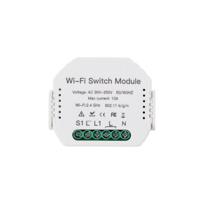 China Normal switch and smart switch independently operate Tuya APP smart 10A wifi in wall touch smart lamp switch module works with Alexa Google Home 1/2 way for sale