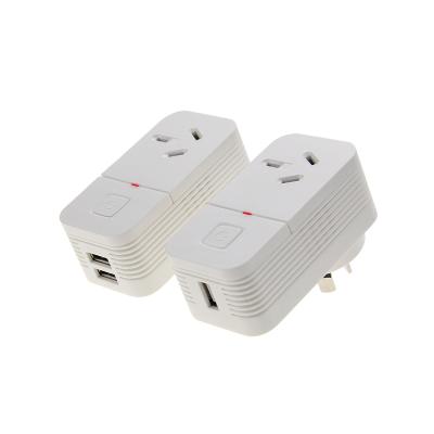 China Easy Installation Smart Wifi Socket AU Standard 2 USB Outlets Remote Control Customized Socket for sale