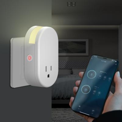 China Wifi Smart Life Smart Wifi Plug US Type 16A With RGB Stage Led Light for sale