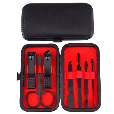 China Business Gift 2021 High Quality Multifunctional Black Color Manicure Set Beauty Gift Set For Promotional Gift for sale