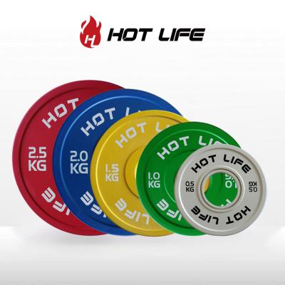 China Wholesale Commercial Durable Hot Life Gym Weight Plates Custom Logo Color Rubber Fractional Weight Weightlifting Set for sale