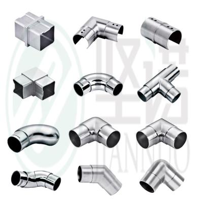 China Traditional 90 degree SS handrail connectors/ elbow fittings for round tube for sale