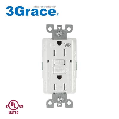 China Model GFCI 15A Easy Installation Kitchen 3Grace 15A WR Electrical Outlet Outlet For Sale for sale