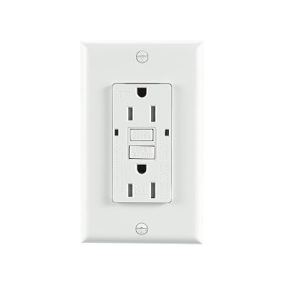 China 125V 15A Heavy Duty Duplex GFCI Residential/General Purpose Tamper Electrical Outlet With LED Indicator With End Of Life Monitoring for sale