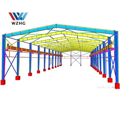 China 2020 Modern China Fabricated Design Steel Structure Workshop Prefab Building for sale