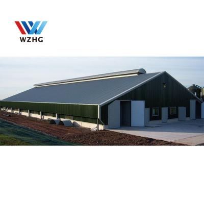 China Modern Low Cost Prefab Steel Structure Goat Shed Poultry Farm Design for sale