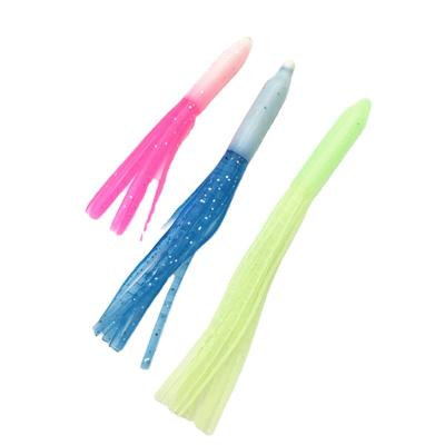 China PVC Fishing Rig Lures Luminous Octopus Skirt Bait Soft Squid Needle Lure Squid Skirts For Lure Spare Skirts for sale