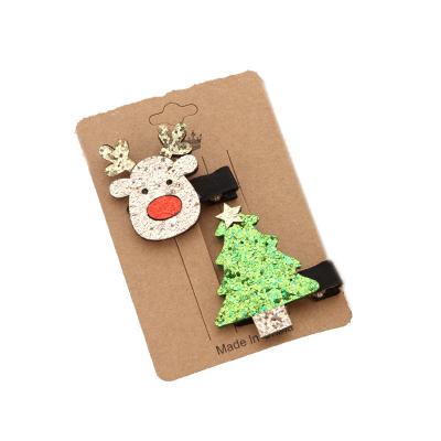 China Hair clip S00S01 Wholesale  Christmas Children's Hair Clips Set Cartoon Cute Snowman Hair Clips For Kids Girls Hair Accessories for sale