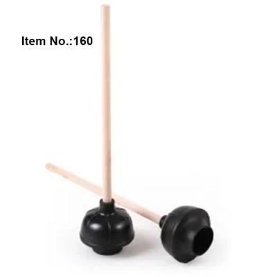 China Sustainable HQ160 Black Natural Rubber Toilet Plunger Head Toilet Pump for sale