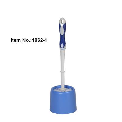 China HQ1862-1 Round Head Chinese Factory Plastic Toilet Bowl Brush With Holder for sale