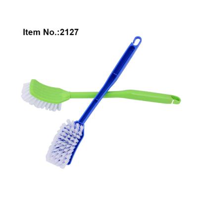 China HQ2127 Sustainable Hard Bristle Plastic Long Handle Hand Toilet Brush for sale