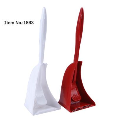 China Brush Hair HQ1863 For Australia Market White Plastic Toilet Brush With Holder Set for sale