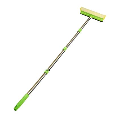 China HQ9706 Viable 2 in 1 Squeegee Window Cleaner with Long Extension Pole Sponge Car Window Squeegee for sale