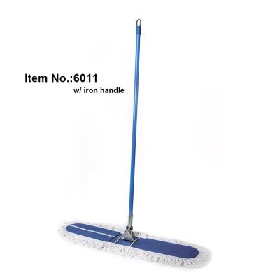 China HQ6011 Sustainable With Strong Handle Cotton Iron Industrial Broom for sale