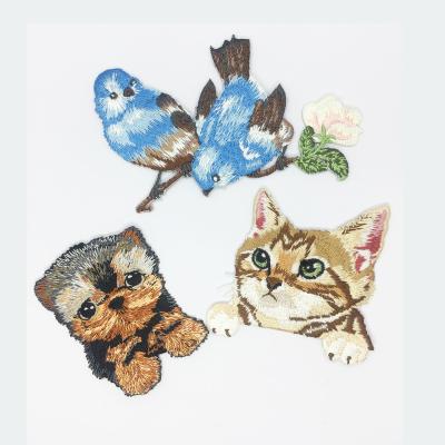 China high quality 3D Embroidered Patches Custom Embroidery Badge Animal Patches for sale