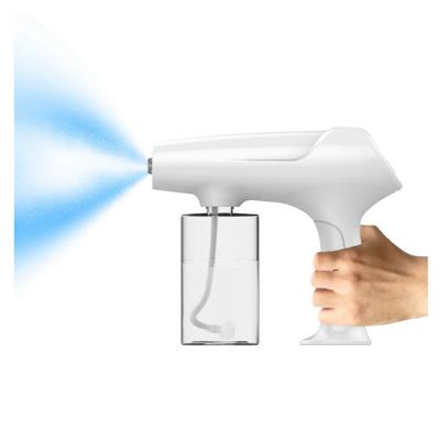 China Garden Gun Blue Nano Spray Gun Air Disinfection Cordless Rechargeable Handheld Spray Gun for sale