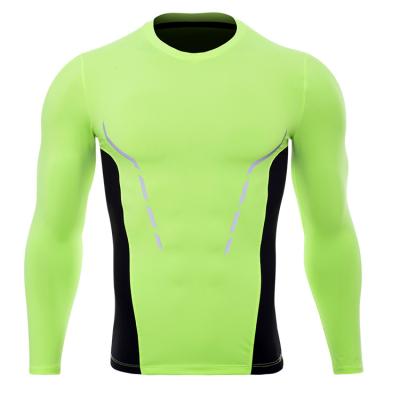 China Gym Men's Long Sleeve Breathable T-shirt QUICK-DRY Quick-Dry High Elastic O-Neck Workout Clothes Fitness T-shirt Men for sale