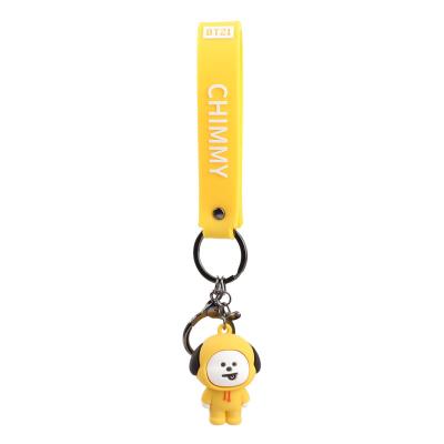 China Popular bangtan idol bt21 BT s star korea style pvc alloy pvc alloy key chain for sale