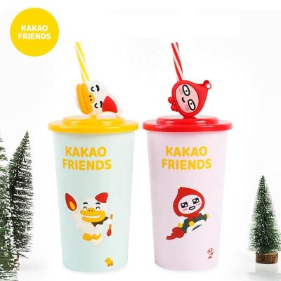 China KAKAO Friends Christmas Cup Food Grade Disposable Cocos U Shape Plastic PP Cup For Sundae Ice Cream /Milk Shak/Coke/Drink/Coffee for sale