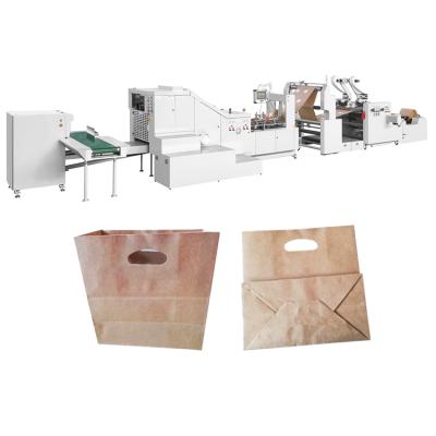 China Garment Shops Hot Selling Long Term Bottom Use Square Paper Bag Machine Custom Paper Bags Making Machine for sale